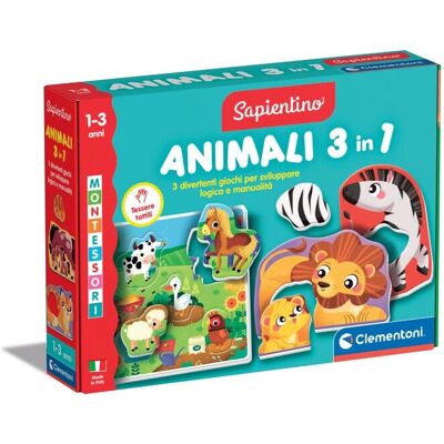 Clementoni Montessori Tiere 3in1 - Lernspielzeug Clementoni Montessori Tiere 3in1 - Lernspielzeug