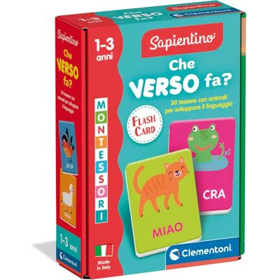 Clementoni Sapientino Montessori - Suoni degli animali, Gioco educativo, 30 schede per 1-3 anni Clementoni Sapientino Montessori - Suoni degli animali, Gioco educativo, 30 schede per 1-3 anni