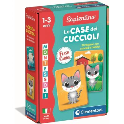 Clementoni - Montessori Lernkarten Le Case dei Cuccioli - Bildungsspiel Clementoni - Montessori Lernkarten Le Case dei Cuccioli - Bildungsspiel
