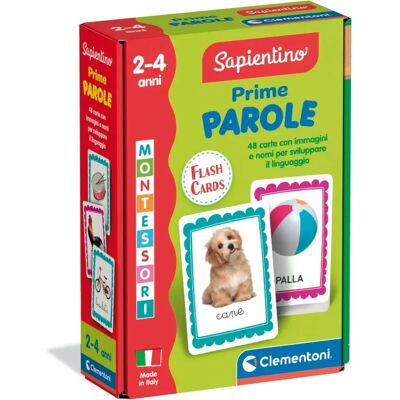 Clementoni - Flashcards Montessori Prime Parole - Carte educative Clementoni - Flashcards Montessori Prime Parole - Carte educative