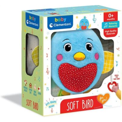 Clementoni Weiches Vogel-Musikbox - Plüsch-Zahnungsspielzeug Clementoni Weiches Vogel-Musikbox - Plüsch-Zahnungsspielzeug