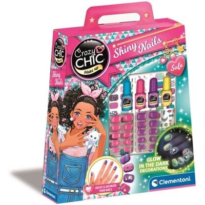 Zestaw paznokci Clementoni Crazy Chic - świecące w ciemności Zestaw paznokci Clementoni Crazy Chic - świecące w ciemności