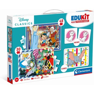 Clementoni Edukit 4 in 1 Puzzle Classici Disney Gioco Educativo Clementoni Edukit 4 in 1 Puzzle Classici Disney Gioco Educativo