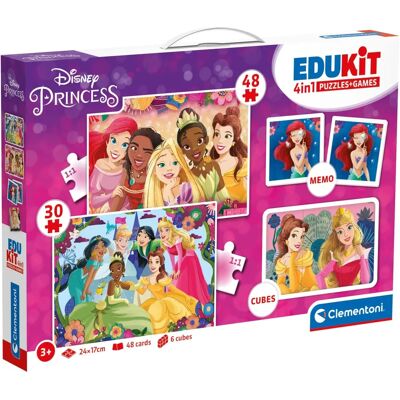 Clementoni Disney Princesses Utbildningsspel - 4-i-1 Pussel, Minne, Tärningar Clementoni Disney Princesses Utbildningsspel - 4-i-1 Pussel, Minne, Tärningar