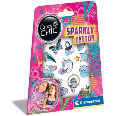Clementoni 18685 Crazy Chic - Glitzer Temporary Tattoo-Set für Kinder - Mehrfarbig Clementoni 18685 Crazy Chic - Glitzer Temporary Tattoo-Set für Kinder - Mehrfarbig