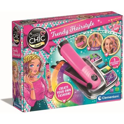 Clementoni Crazy Chic Trendy Hairstyle - Kit de coiffure - Publicité Clementoni Crazy Chic Trendy Hairstyle - Kit de coiffure - Publicité