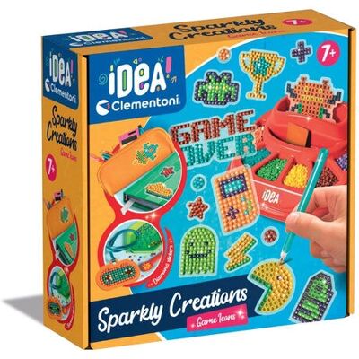 Clementoni Créations Étincelantes - Idée - Kit de Peinture Icônes de Jeux - Activité Créative Clementoni Créations Étincelantes - Idée - Kit de Peinture Icônes de Jeux - Activité Créative