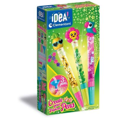 Clementoni - Ensemble de Stylos Colorés - Idea Create Your Pens: Tropical - Publicité Clementoni - Ensemble de Stylos Colorés - Idea Create Your Pens: Tropical - Publicité