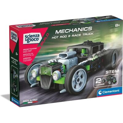 Clementoni Hot Rod & Race Truck Bausatz - Mechanik für Kinder Clementoni Hot Rod & Race Truck Bausatz - Mechanik für Kinder