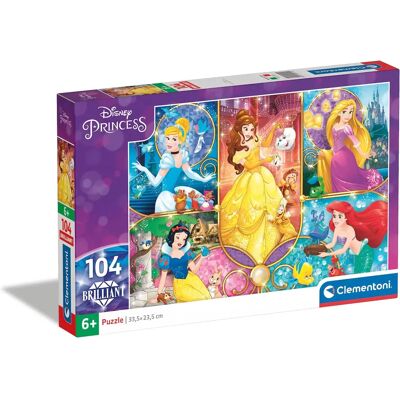 Quebra-cabeça Princesas Disney Clementoni 104 Peças - Quebra-cabeça Quebra-cabeça Princesas Disney Clementoni 104 Peças - Quebra-cabeça
