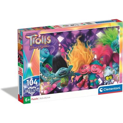 Clementoni Cle Puzzle 104 Brilliant Trolls - Puzzle Clementoni Cle Puzzle 104 Brilliant Trolls - Puzzle