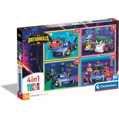 Clementoni Batman Batwheels 4-en-1 Puzzle - Puzzle pour enfants Clementoni Batman Batwheels 4-en-1 Puzzle - Puzzle pour enfants