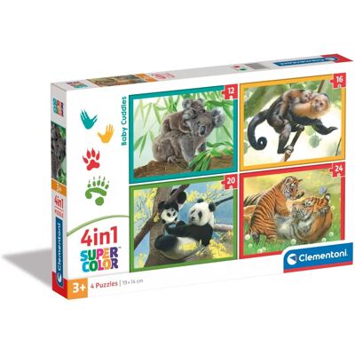 Clementoni Puzzle Bébé Câlins - Set 4 en 1 Animaux Clementoni Puzzle Bébé Câlins - Set 4 en 1 Animaux