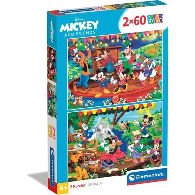 Puzzle Mickey et ses Amis de Clementoni - 2x60 pièces - 27 x 19 cm Puzzle Mickey et ses Amis de Clementoni - 2x60 pièces - 27 x 19 cm