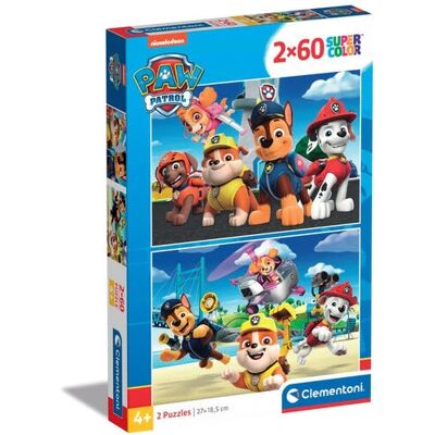 Clementoni Paw Patrol 2x60 Puzzle für Kinder - Lernspielzeug Clementoni Paw Patrol 2x60 Puzzle für Kinder - Lernspielzeug