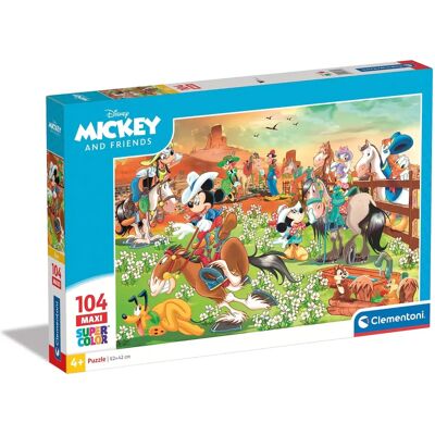 Puzzle Maxi Mickey et ses Amis - 104 Pièces - Publicité Puzzle Maxi Mickey et ses Amis - 104 Pièces - Publicité