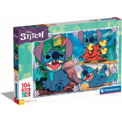 Clementoni Supercolor 23776 Puzzle - Maxi Disney Stitch 104 darab Clementoni Supercolor 23776 Puzzle - Maxi Disney Stitch 104 darab