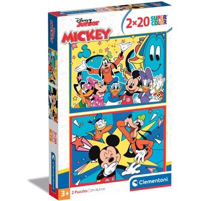 Clementoni Mickey Puzzle - 2x20 db, Többszínű Clementoni Mickey Puzzle - 2x20 db, Többszínű