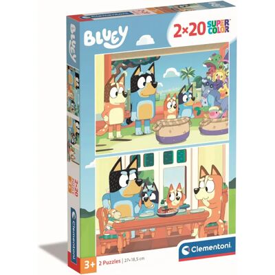 Clementoni Puzzle Bluey - 2x20 Pièces, Puzzle Coloré pour Enfants - Publicité Clementoni Puzzle Bluey - 2x20 Pièces, Puzzle Coloré pour Enfants - Publicité