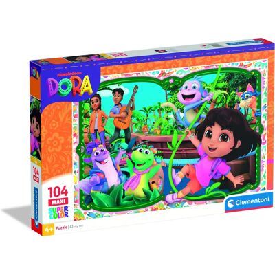 Clementoni 25076 Puzzle - Dora La Exploradora, 104 piezas, Hecho en Italia Clementoni 25076 Puzzle - Dora La Exploradora, 104 piezas, Hecho en Italia