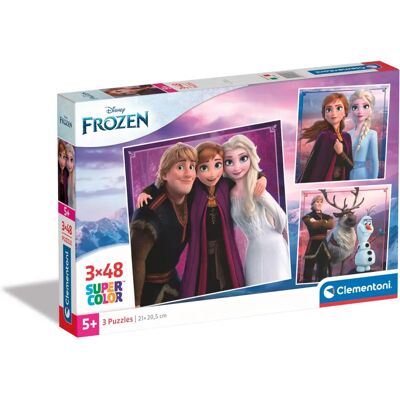 Ensemble de puzzles Disney Frozen Clementoni - 3x48 pièces Ensemble de puzzles Disney Frozen Clementoni - 3x48 pièces