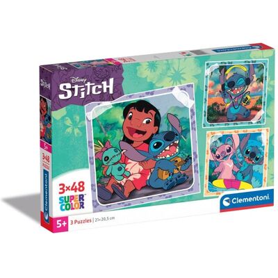 Clementoni Supercolor Stitch 3x48 Puzzle - Puzzle Clementoni Supercolor Stitch 3x48 Puzzle - Puzzle