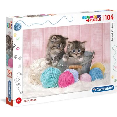 Clementoni Édes Kiscicák Puzzle - 104 Darab - Oktató Puzzle Clementoni Édes Kiscicák Puzzle - 104 Darab - Oktató Puzzle