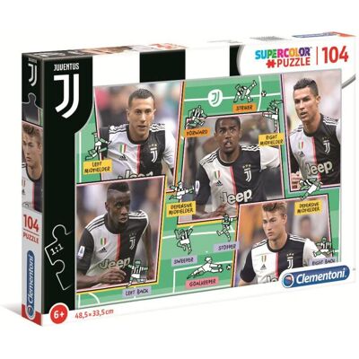 Clementoni 27131 Puzzle - Supercolor Juventus - Puzzle de 104 pièces - Publicité Clementoni 27131 Puzzle - Supercolor Juventus - Puzzle de 104 pièces - Publicité