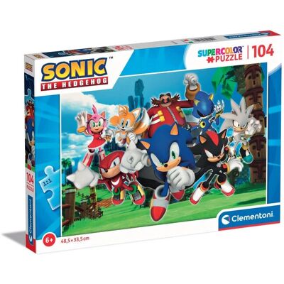 Clementoni Sonic the Hedgehog Puzzle - 104 Pieces Clementoni Sonic the Hedgehog Puzzle - 104 Pieces