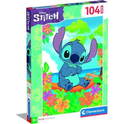Clementoni Disney Stitch Supercolor Super Stitch - 104 Stukken Puzzel voor Kinderen 6+ Clementoni Disney Stitch Supercolor Super Stitch - 104 Stukken Puzzel voor Kinderen 6+