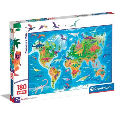 Puzzle Mappa dei Dinosauri Clementoni - 180 Pezzi Educativi Puzzle Mappa dei Dinosauri Clementoni - 180 Pezzi Educativi