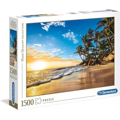 Puzzle Clementoni Lever du Soleil Tropical - 1500 Pièces - Publicité Puzzle Clementoni Lever du Soleil Tropical - 1500 Pièces - Publicité