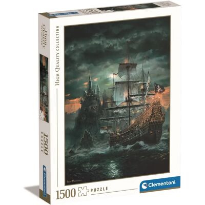 Clementoni Le Navire Pirate Puzzle de Haute Qualité - 1500 Pièces Clementoni Le Navire Pirate Puzzle de Haute Qualité - 1500 Pièces