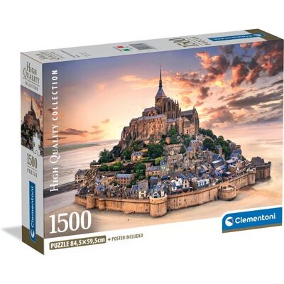 Clementoni Mont Saint-Michel Rising Puzzle - 1500 piezas - Paisaje Clementoni Mont Saint-Michel Rising Puzzle - 1500 piezas - Paisaje