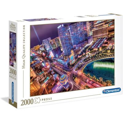 Clementoni Las Vegas Puzzel - 2000 Stukken - Stad Clementoni Las Vegas Puzzel - 2000 Stukken - Stad