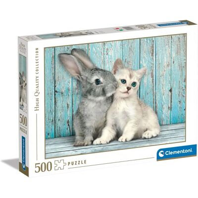 Clementoni Rabbit and Kitten Puzzle - 500 Pieces - Puzzle Clementoni Rabbit and Kitten Puzzle - 500 Pieces - Puzzle