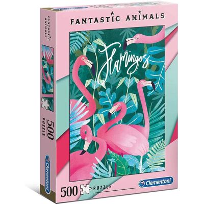 Puzzle Flamant Rose Clementoni 500 Pièces - Animaux Puzzle Flamant Rose Clementoni 500 Pièces - Animaux