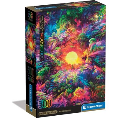 Clementoni Psychedelic Jungle Sunrise Pussel - 500 Delar Clementoni Psychedelic Jungle Sunrise Pussel - 500 Delar