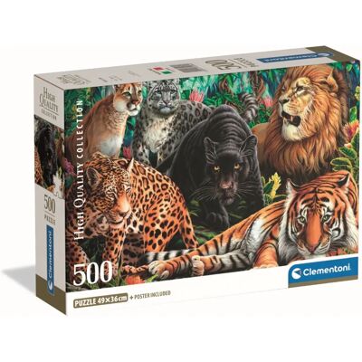 Clementoni 35584 Puzzle - Vadállatok - 500 darab Clementoni 35584 Puzzle - Vadállatok - 500 darab