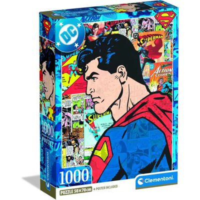 Clementoni 37507 Puzzle - 1000 Darab, Superman - Olaszországban készült Clementoni 37507 Puzzle - 1000 Darab, Superman - Olaszországban készült