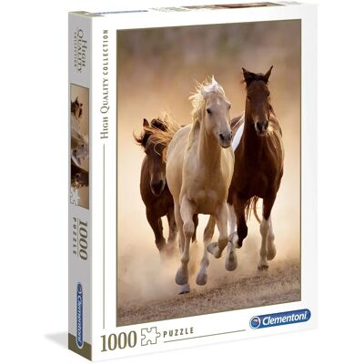 Puzzle Clementoni Chevaux En Course 1000 Pièces - Puzzle Puzzle Clementoni Chevaux En Course 1000 Pièces - Puzzle