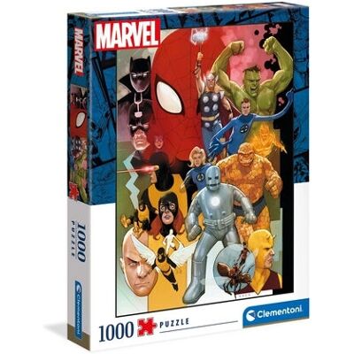 Clementoni Marvel 1000 Puzzle - Ikonische Charaktere, Lebendige Farben Clementoni Marvel 1000 Puzzle - Ikonische Charaktere, Lebendige Farben