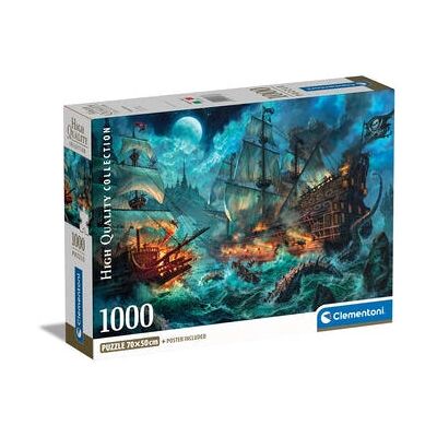 Clementoni Batalla de Piratas Rompecabezas de 1000 Piezas - Puzzle Clementoni Batalla de Piratas Rompecabezas de 1000 Piezas - Puzzle