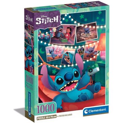 Clementoni Stitch Puslespil - 1000 Stykker - Fremstillet i Italien Clementoni Stitch Puslespil - 1000 Stykker - Fremstillet i Italien