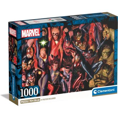 Rompecabezas Marvel Avengers de Clementoni - 1000 Piezas - Hecho en Italia Rompecabezas Marvel Avengers de Clementoni - 1000 Piezas - Hecho en Italia