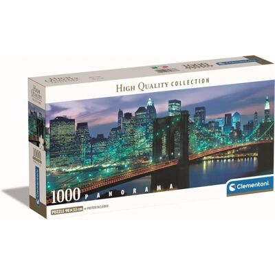 Clementoni New York Brooklyn Bridge Panorama Puzzel - 1000 Stukjes Clementoni New York Brooklyn Bridge Panorama Puzzel - 1000 Stukjes