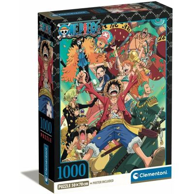 Quebra-Cabeça Clementoni One Piece - 1000 Peças - Desenhos Animados Quebra-Cabeça Clementoni One Piece - 1000 Peças - Desenhos Animados