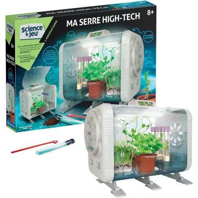CLEMENTONI - Wysokotechniczne szklarnia - 3 sposoby uprawy - Czujniki do światła, temperatury i wilgotności - Zabawka ogrodnicza CLEMENTONI - Wysokotechniczne szklarnia - 3 sposoby uprawy - Czujniki do światła, temperatury i wilgotności - Zabawka ogrodnicza