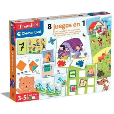 Ensemble de 8 Jeux de Société Clementoni - Jouets Éducatifs pour Enfants - Publicité Ensemble de 8 Jeux de Société Clementoni - Jouets Éducatifs pour Enfants - Publicité