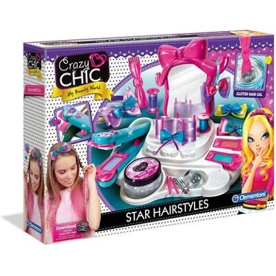 Clementoni Crazy Chic Star Hairstyle - Zestaw do stylizacji włosów Clementoni Crazy Chic Star Hairstyle - Zestaw do stylizacji włosów